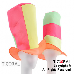SOMBRERO GALERON FLUO A RAYAS x 1
